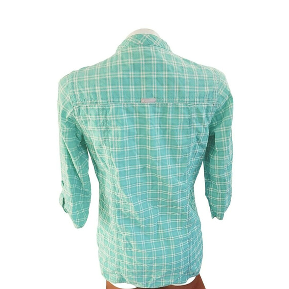 Columbia V-Neck Button‎ Down Short Sleeve Shirt Sized S - Picture 4 of 5